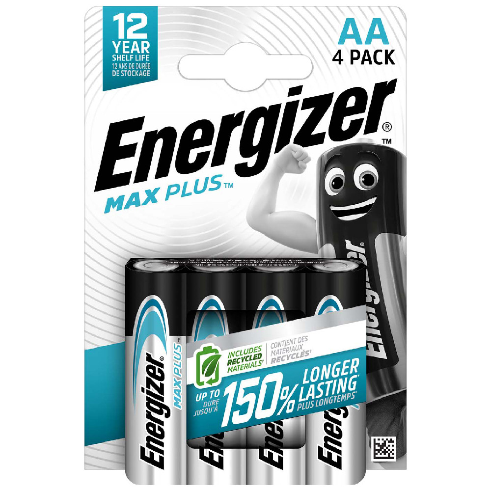 BATTERIA ENERGIZER MAX PLUS  STILO AA (CF.4PZ)