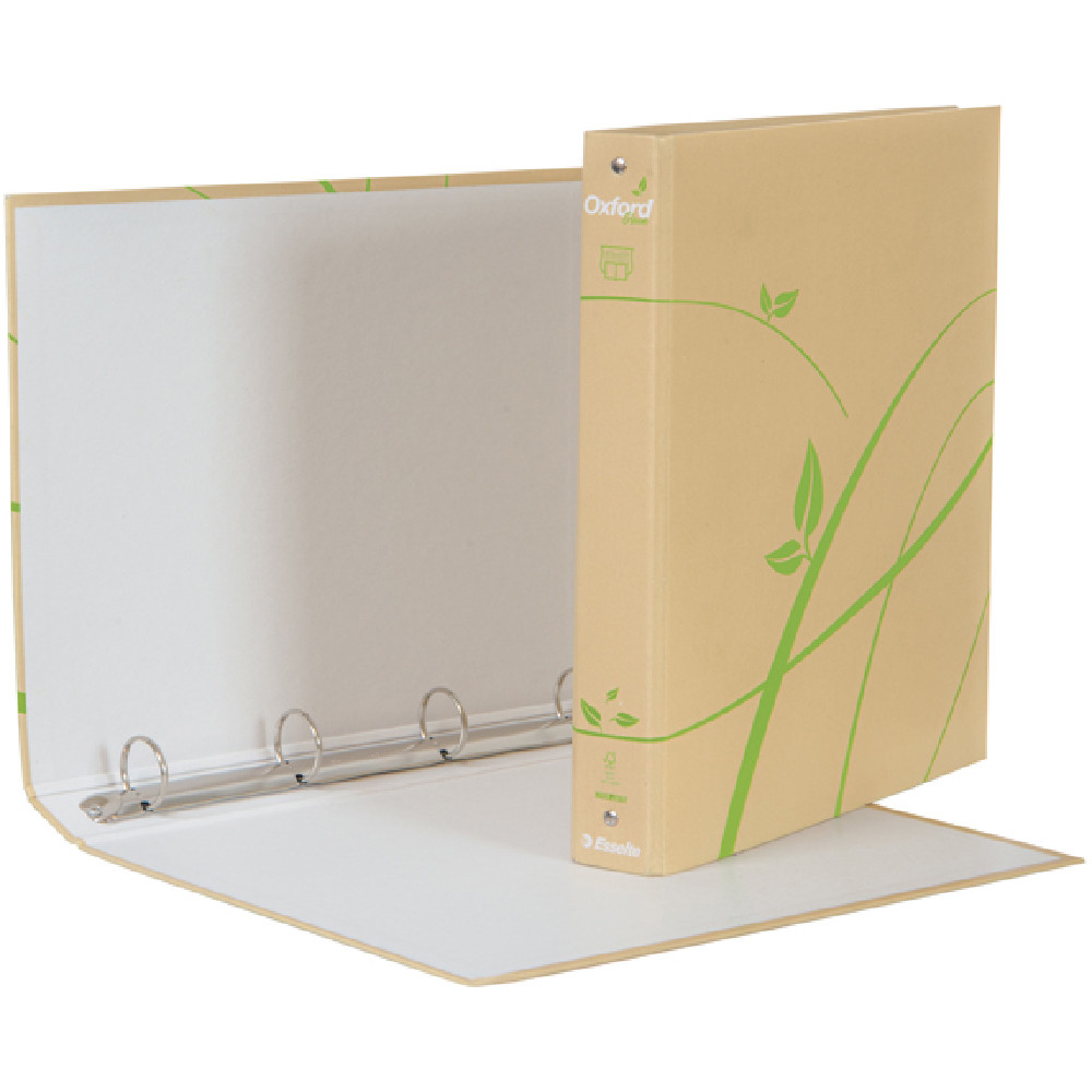 PORTALISTINO OXFORD GREEN 4 ANELLI TONDI DORSO 4CM