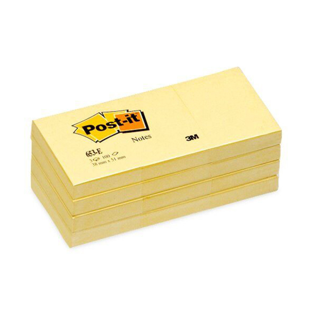 BLOCCO ADESIVO POST-IT 3M 38X51MM 100FF 653E