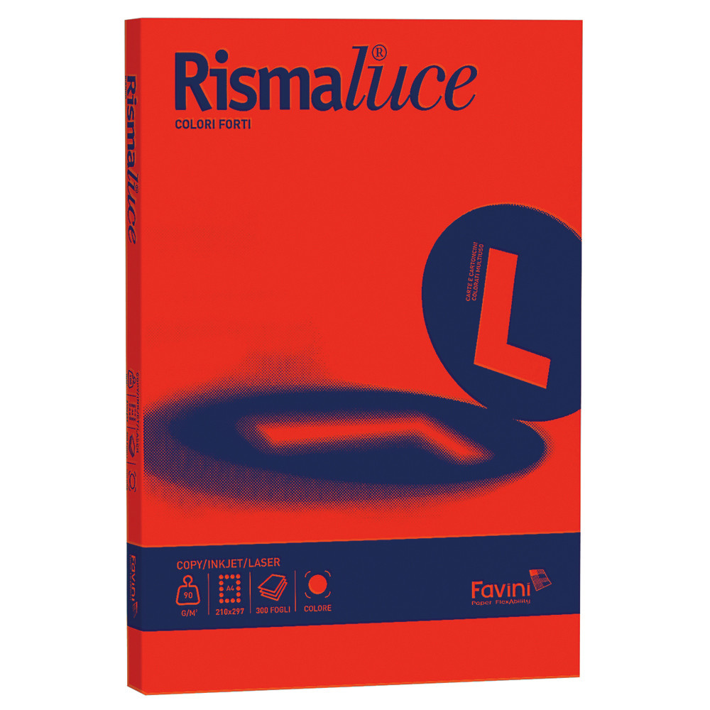 CARTA A4 FAVINI RISMALUCE 90GR COLORI FORTI (CF.300FF)