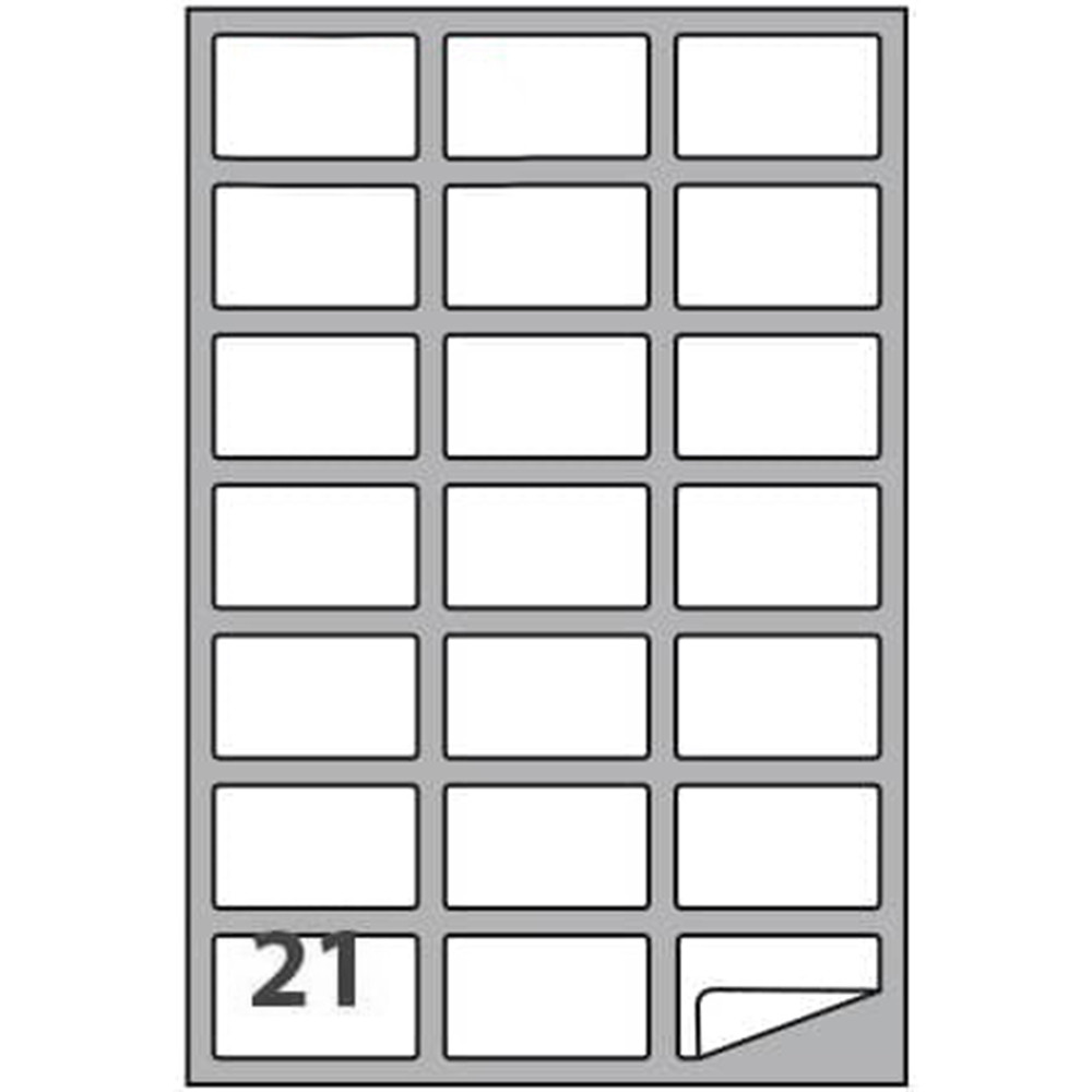 ETICHETTE MARKIN A410 63,5X38,1MM (21ET.X100FF) ANG/ARROT.PERMANENTI X FOTOC./INKJET/LASER