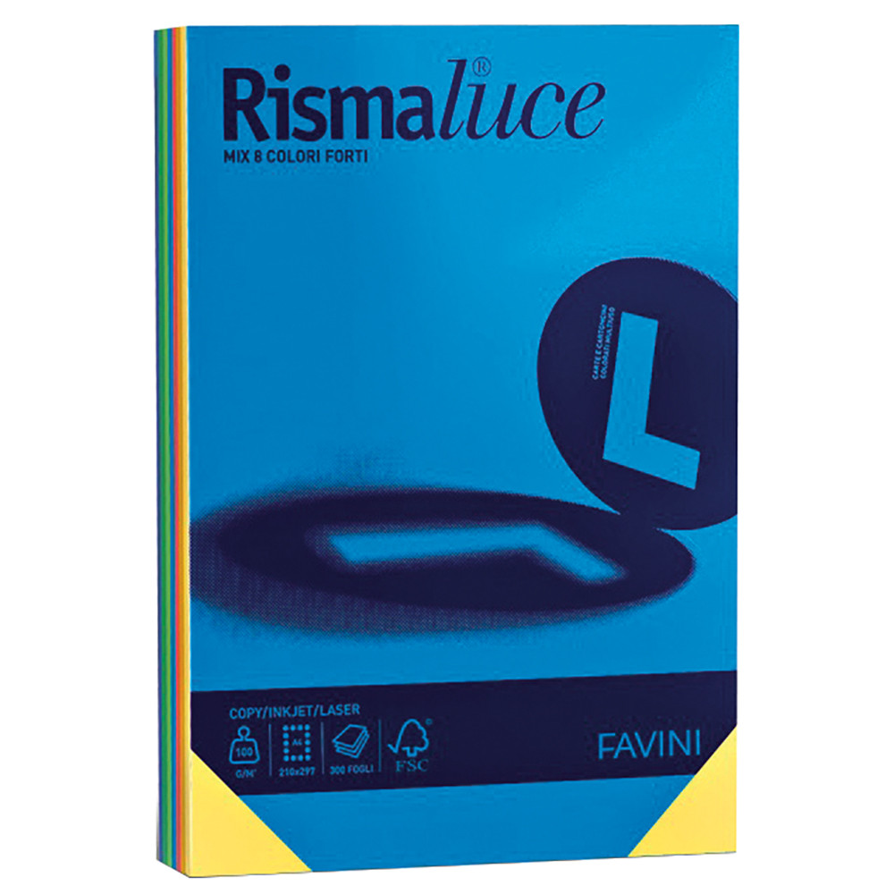 CARTA A3 FAVINI RISMALUCE 90GR COLORI FORTI (CF.300FF)