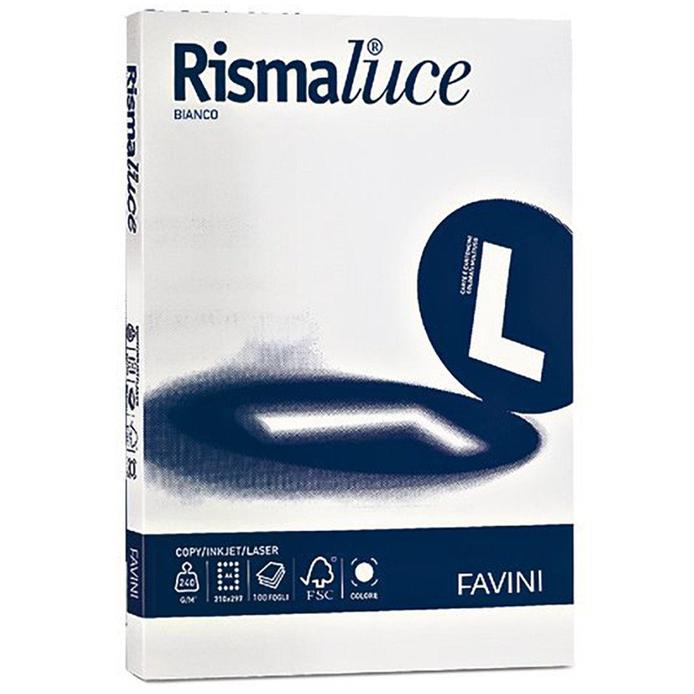 CARTONCINO A3 FAVINI RISMALUCE 140GR BIANCO (CF.200FF)