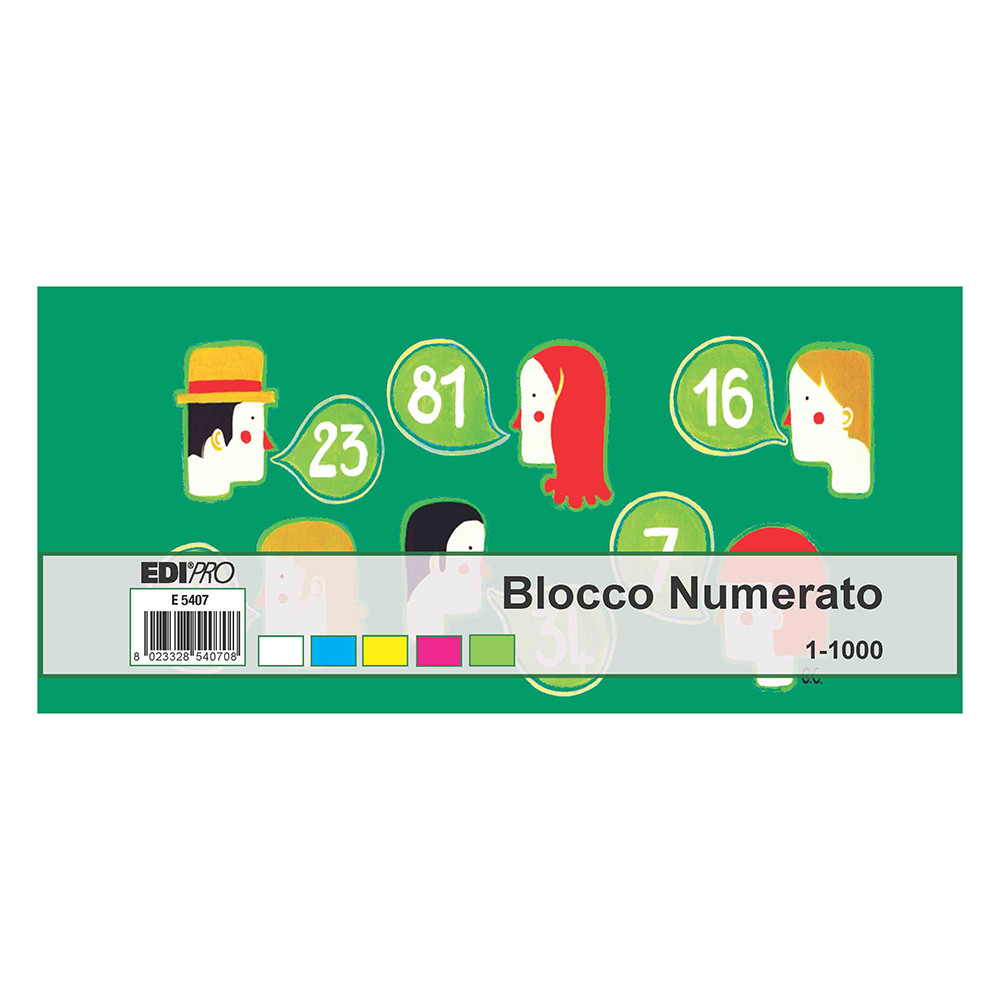 BLOCCO NUMERATO 1-1000 (10BLOCCHI) H6X13CM