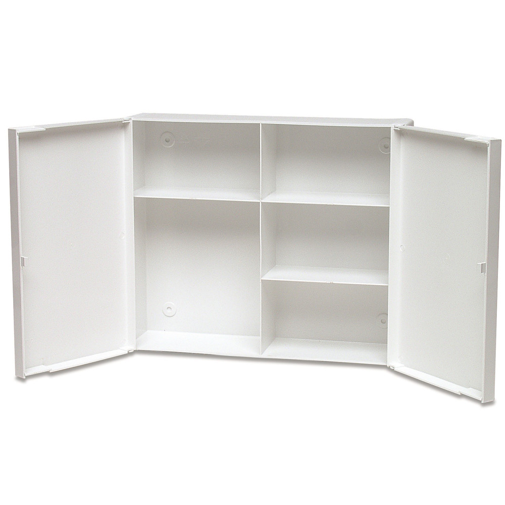 CASSETTA PRONTO SOCCORSO DA MURO VUOTA ABS 5 RIPIANI INTERNI 450X375X130MM