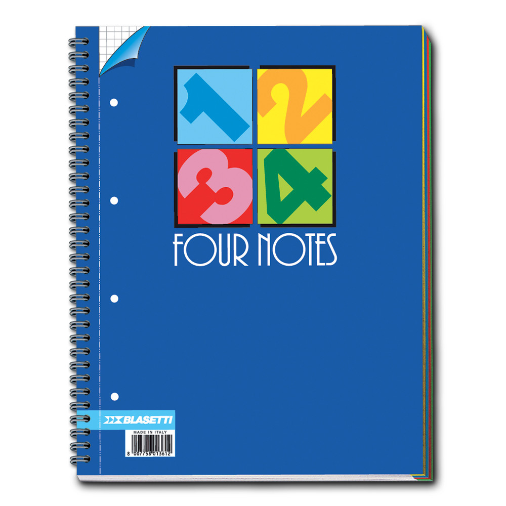 QUADERNO SPIR. FOUR NOTES A4 120FF 70G 5MM