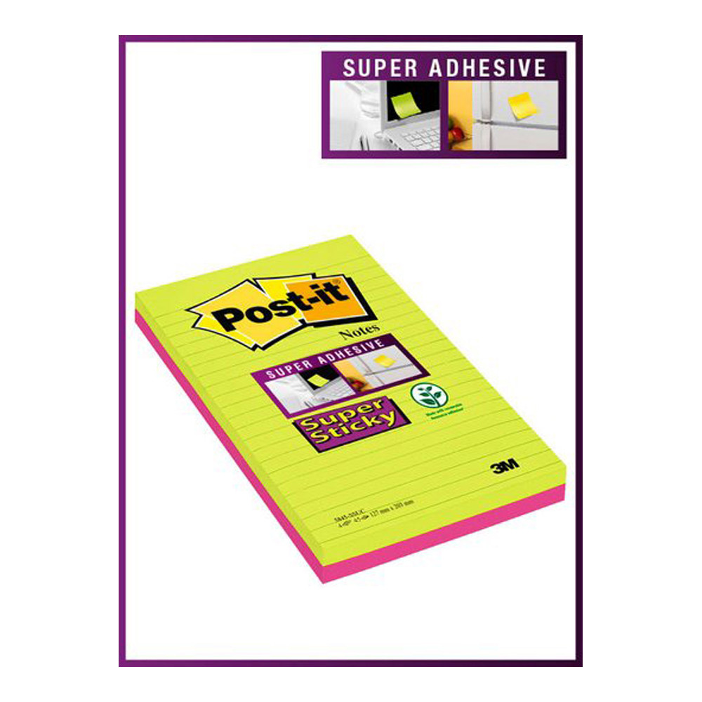 POST-IT S.STICKY ULTRA 127X203MM 45FF XXL (CF.4PZ)5FF RIGH.