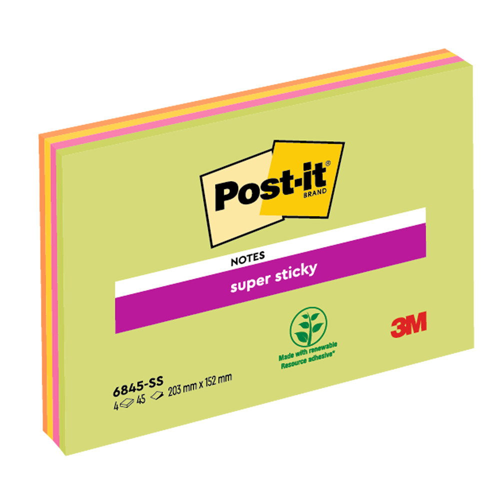 POST.IT S.STICKY NEON 203X152MM 45 FF XXXL (CF.4PZ)