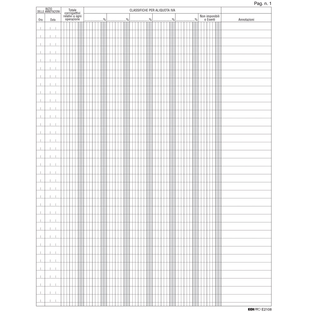 REGISTRO MANCATO FUNZIONAMENTO REG.  CASSA 46PAG NUMERATE H31X24,5CM