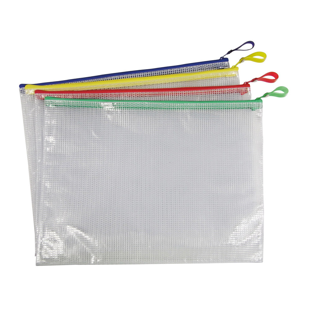 BUSTA CON ZIP (CF.12 PZ) 23X33 CM IN PVC