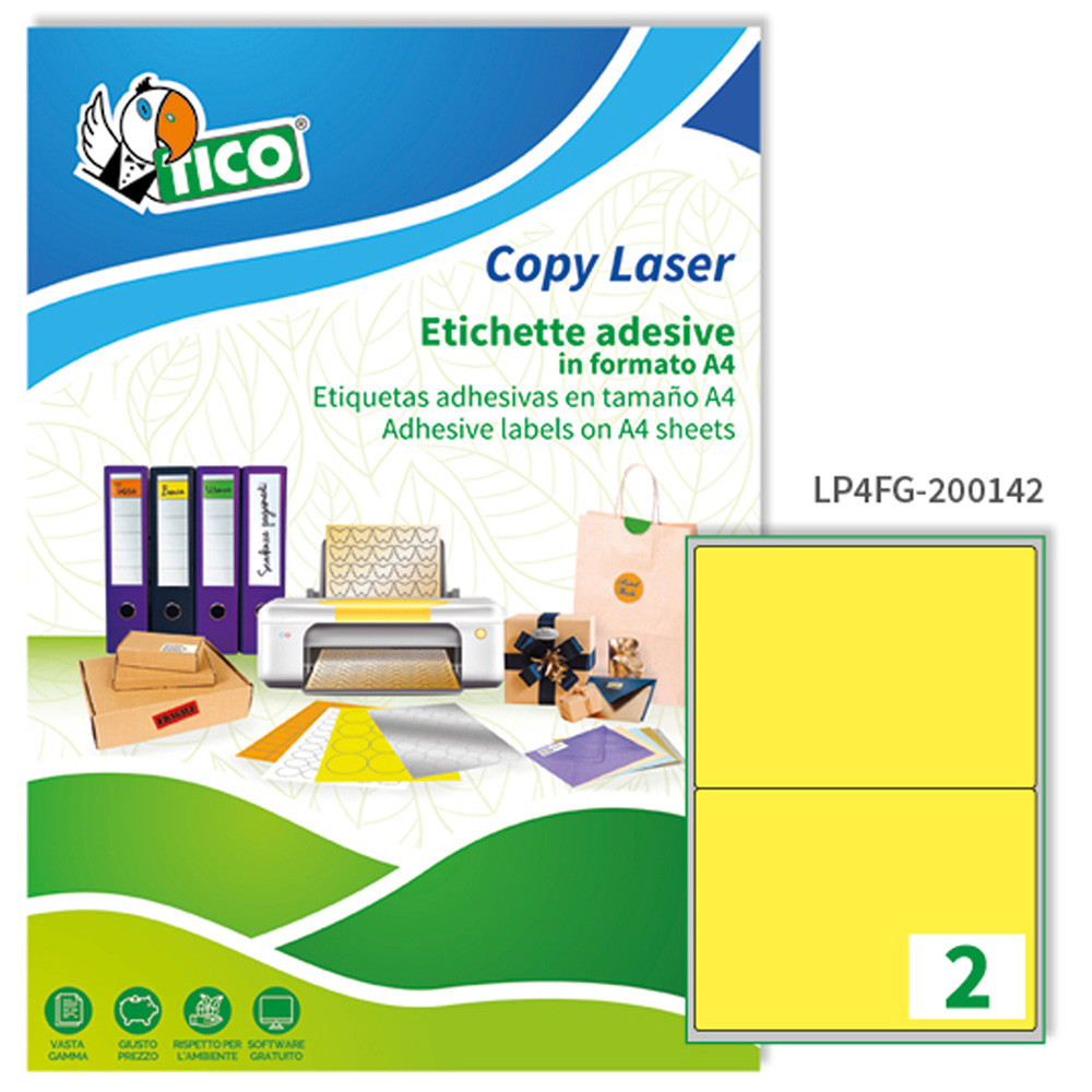 ETICHETTE COPY LASER TICO 210X297MM (CF.70PZ)