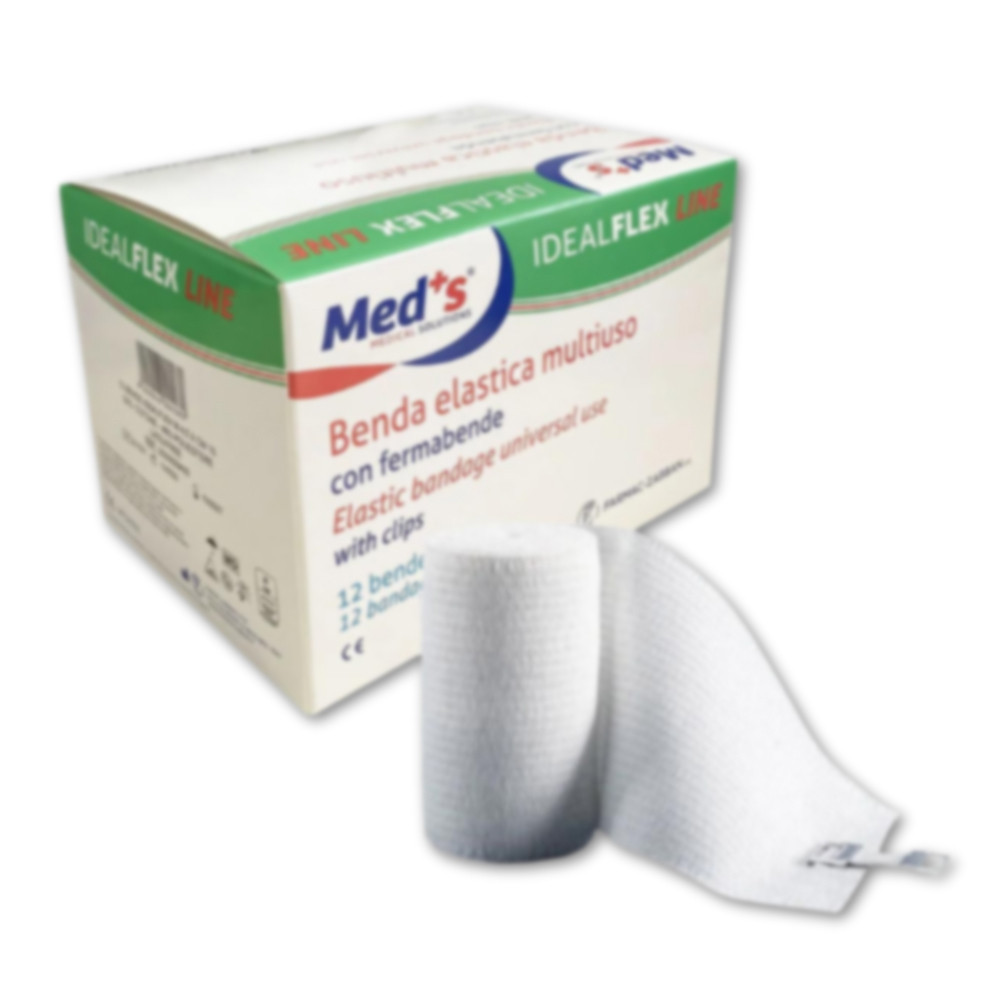 BENDA ELASTICA 10CMX4,5MT CON 2 FERMABENDE