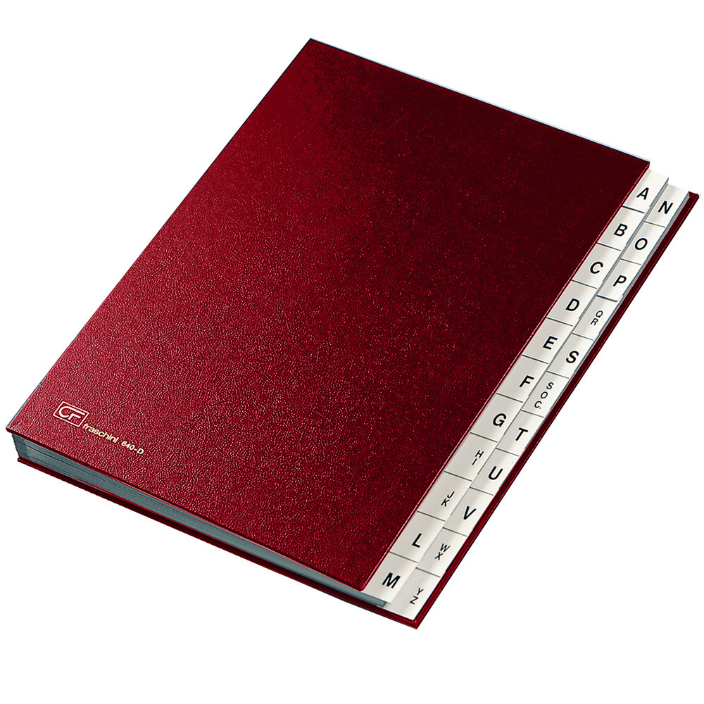 LIBRO MONITORE ALFABETICO A-Z PLUS 24X34CM 22 SCOMPARTI DORSO A SOFFIETTO COPERTINA DERMOIDE