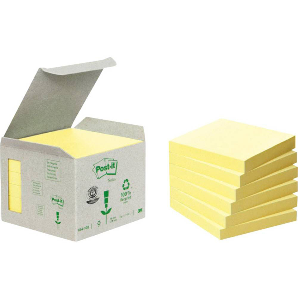 BLOCCO POST-IT 3M RICICL.76X76MM 100FF (CF.6PZ)