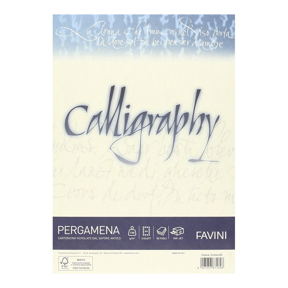 CARTA A4 FAVINI CALLIGRAPHY MILLERIGHE 200GR (CF.50FF)