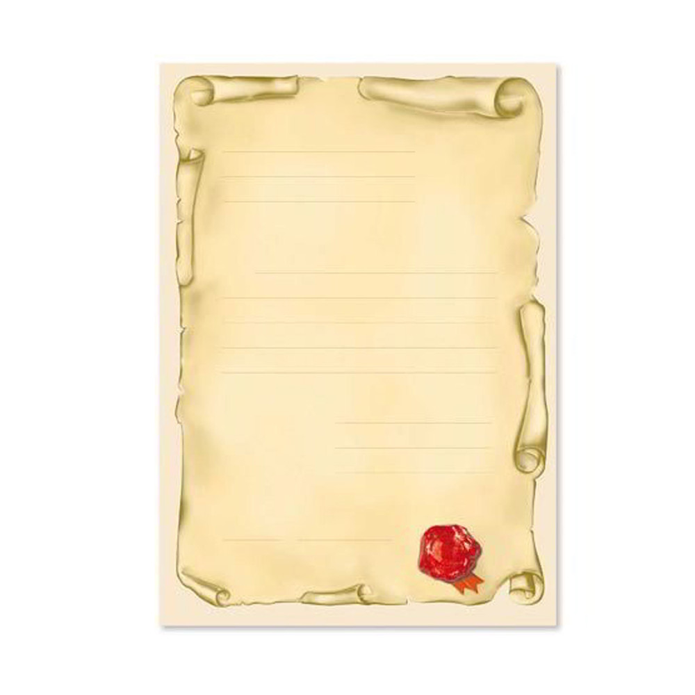 CARTA PERGAMENATA STAMPATA 24X34CM 120GR (CF.10FF)