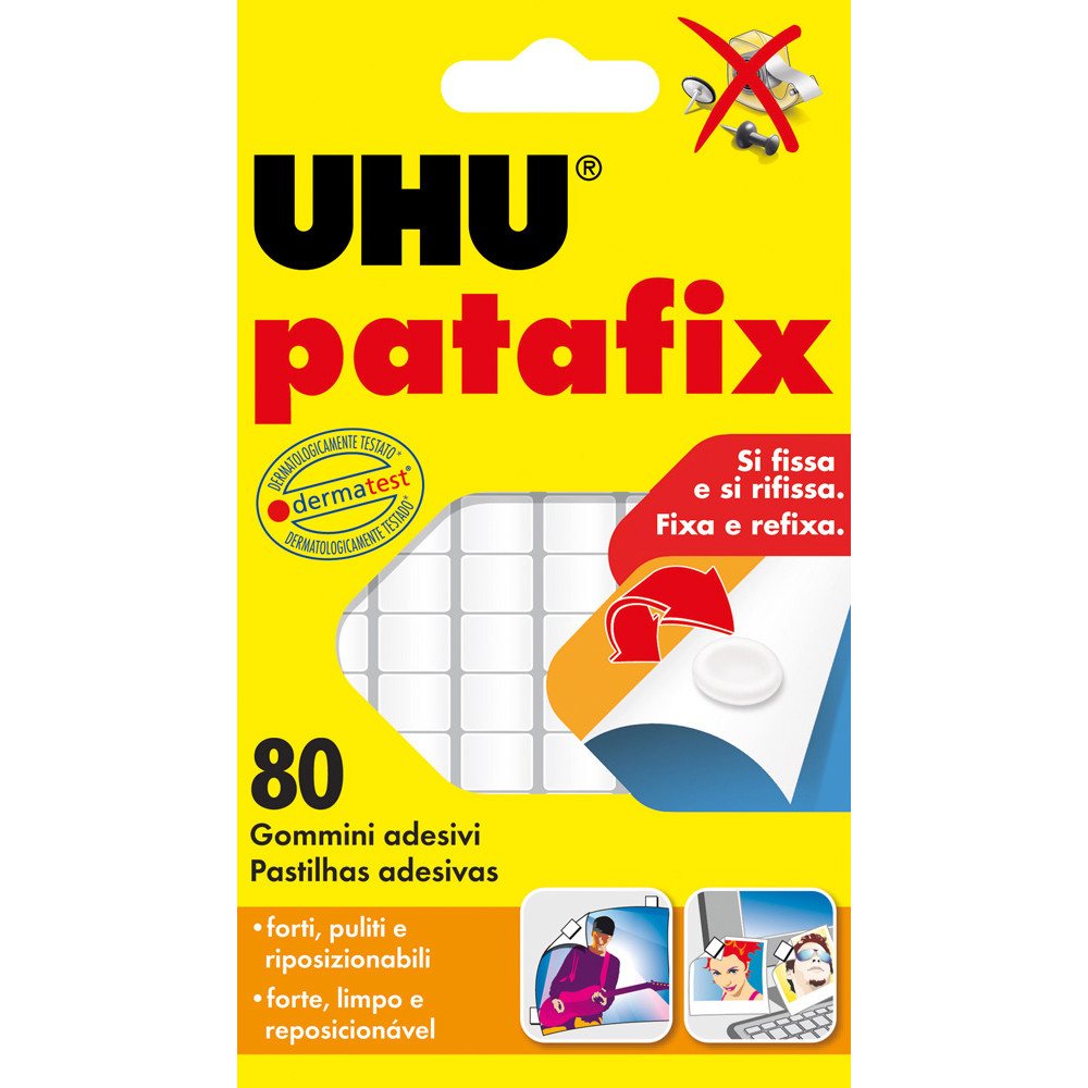 GOMMINI ADESIVI RIMOVIBILI UHU PATAFIX (CF.80PZ)