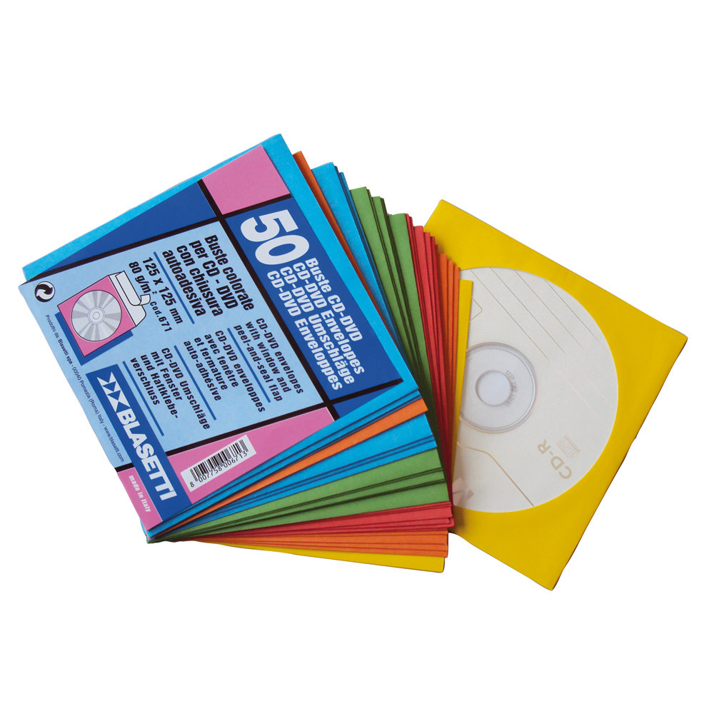 BUSTA PORTA CD/DVD IN CARTA C/FIN. E STRIP.(CF50PZ - Rossetto Store