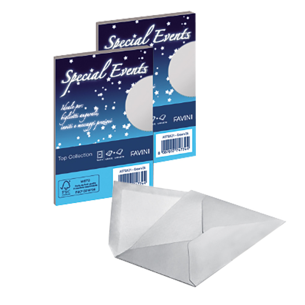 BUSTA CON BIGLIETTO FAVINI SPECIAL EVENTS 9X14CM (CF.5PZ)