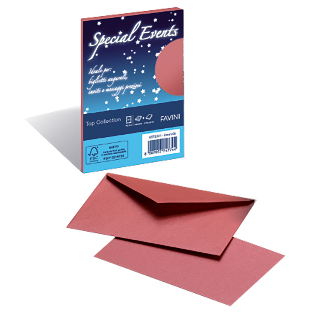 BUSTA CON BIGLIETTO FAVINI SPECIAL EVENTS 9X14CM (CF.5PZ)