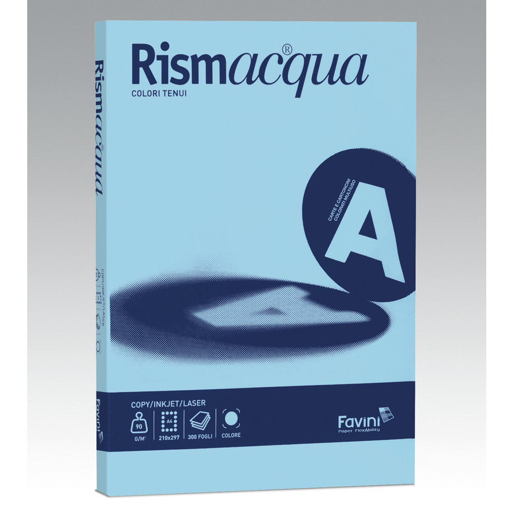 CARTA A4 FAVINI RISMACQUA 90GR COLORI TENUI (CF.300FF)