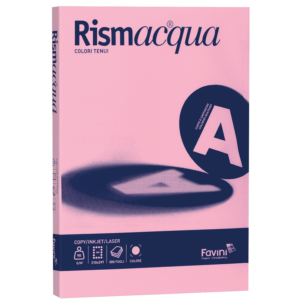 CARTA A3 FAVINI RISMACQUA 90GR COLORI TENUI (CF.300FF)