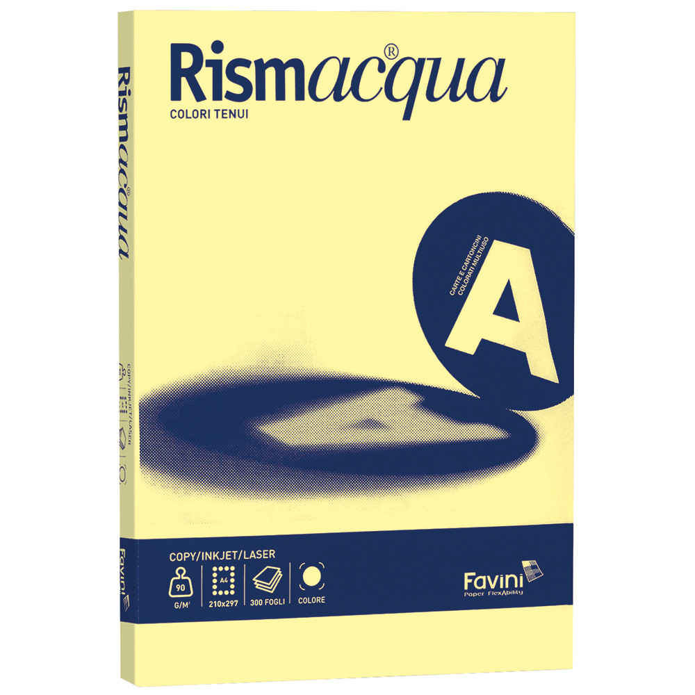 CARTA A3 FAVINI RISMACQUA 90GR COLORI TENUI (CF.300FF)