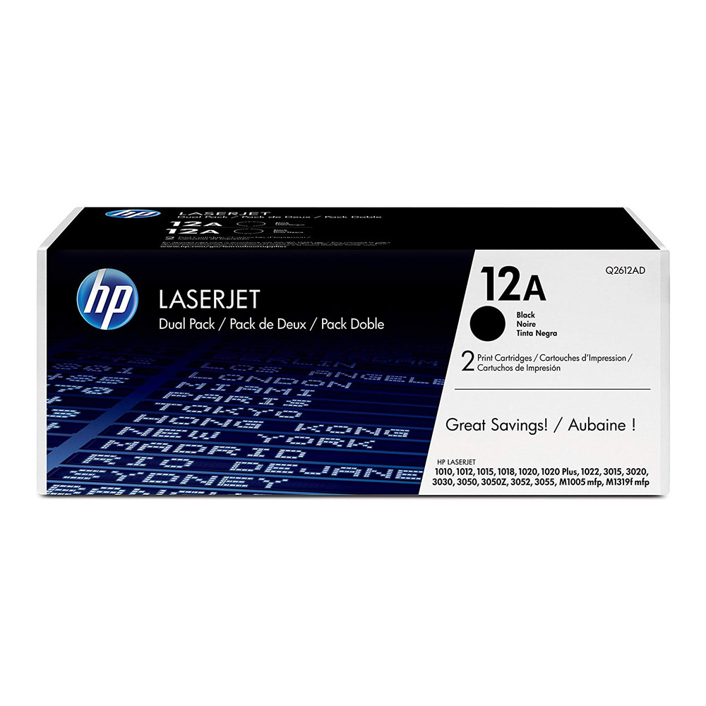 12A TONER HP Q2612AD PER LASERJET 10XX/30XX/M1005/M1319 DUAL