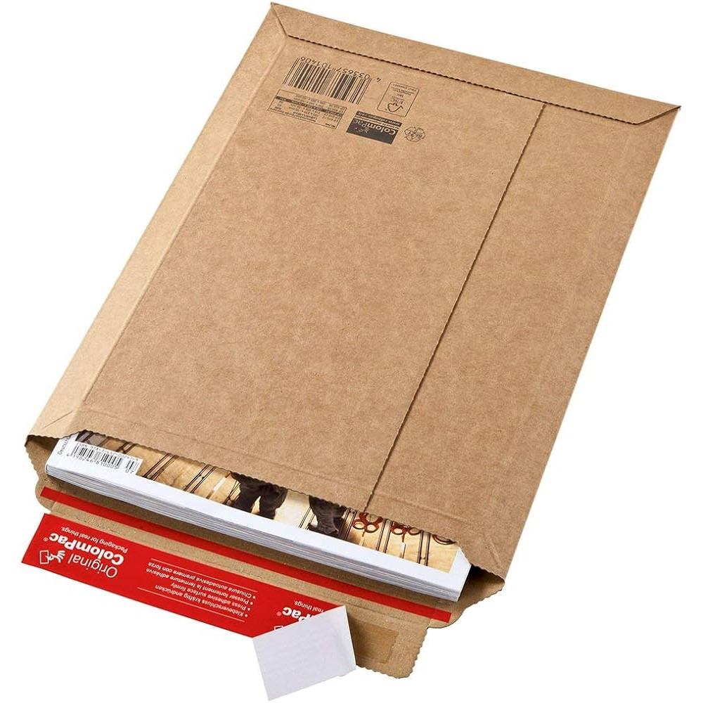 BUSTA SACCO DI PROTEZIONE COLOMPAC A3 (CF.20PZ) F.TO UTILE 340X500X50MM CART.MICROONDA CHIUS.ADESIVA