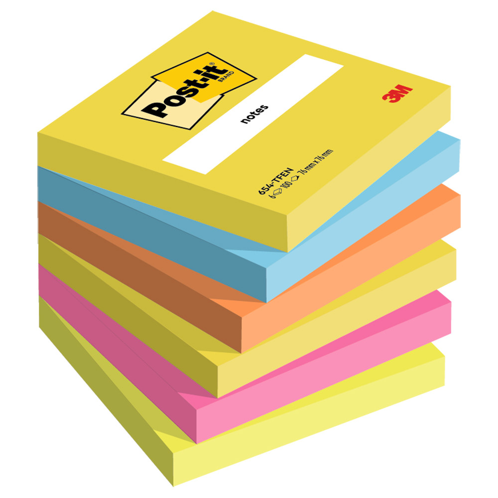 POST-IT 3M 76X76MM 100FF ENERGETIC (CF.6PZ)