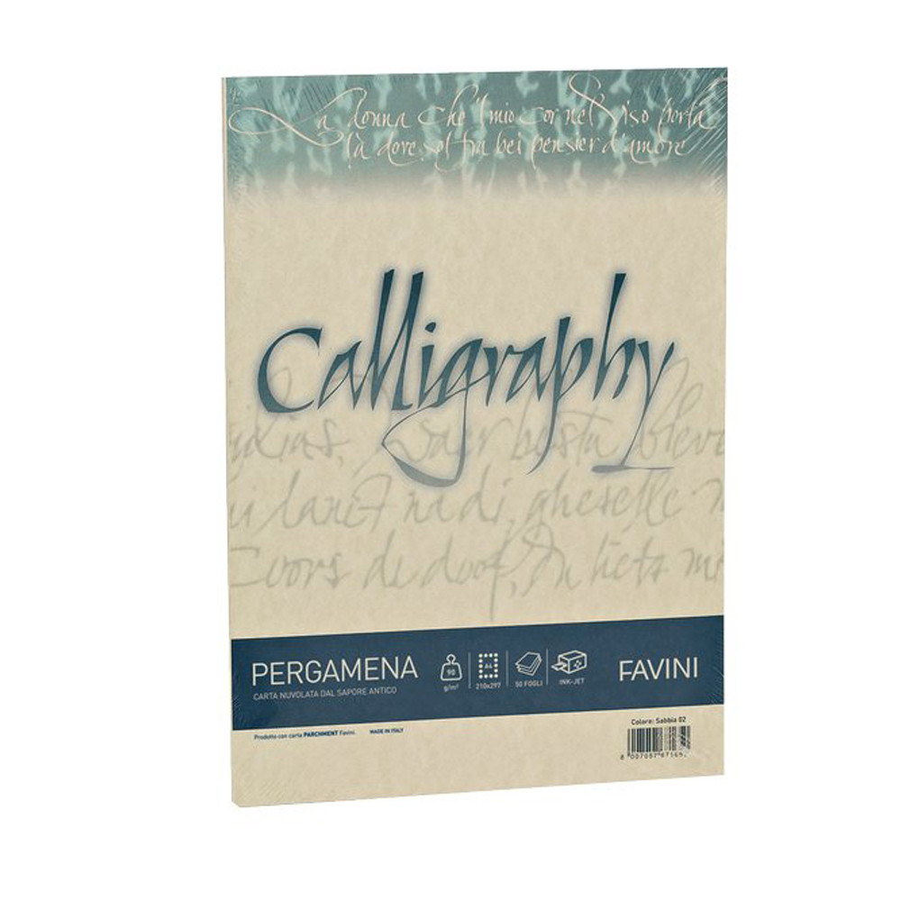 CARTA A4 FAVINI CALLIGRAPHY PERGAMENA 190GR (CF.50FF)