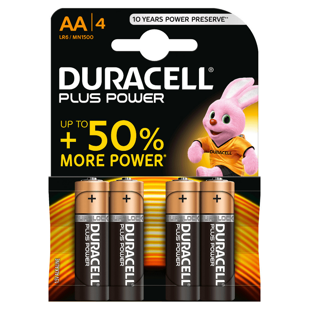 BATTERIA DURACELL PLUS POWER STILO AA (CF.4PZ)