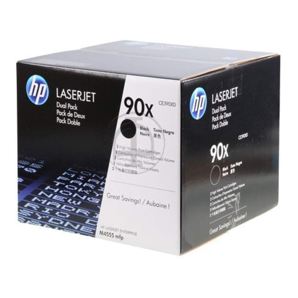 90X TONER HP CE390XD PER LASERJET ENTERPRISE M4555 DUAL PACK