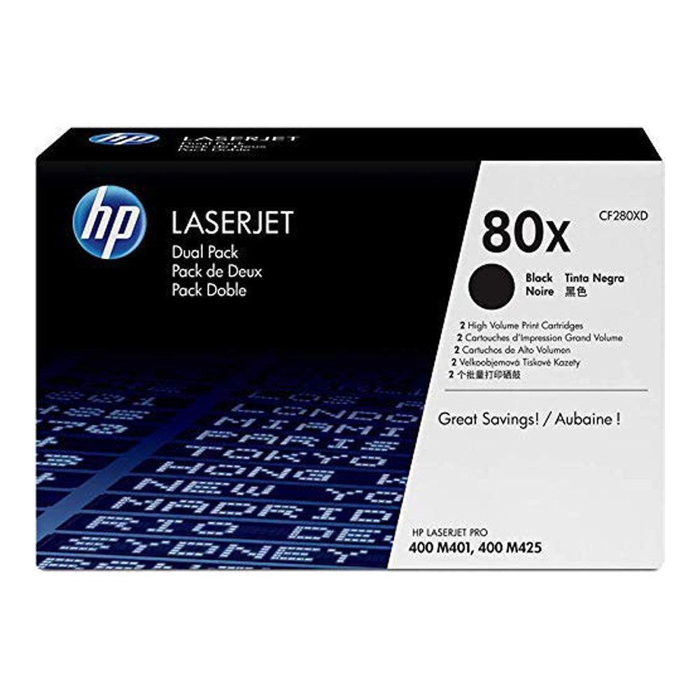 80X TONER HP CF280XD PER LASERJET PRO 400/M401 DUAL PA