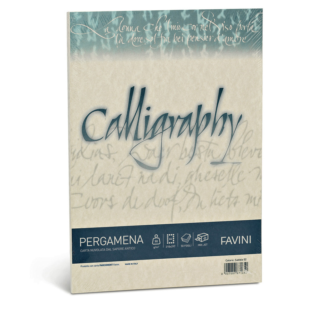 CARTA A4 FAVINI CALLIGRAPHY PERGAMENA 90GR (CF.50FF)