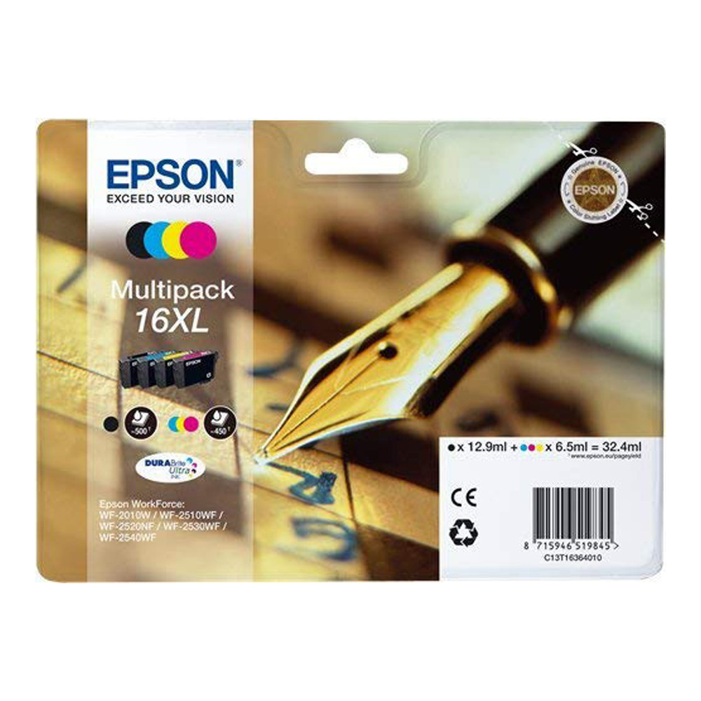 C13T16364010 KIT 4 CARTUCCE EPSON WF2510 XL