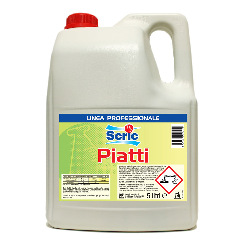 DETERGENTE LIQUIDO IN TANICA DA 5 LT PER STOVIGLIE