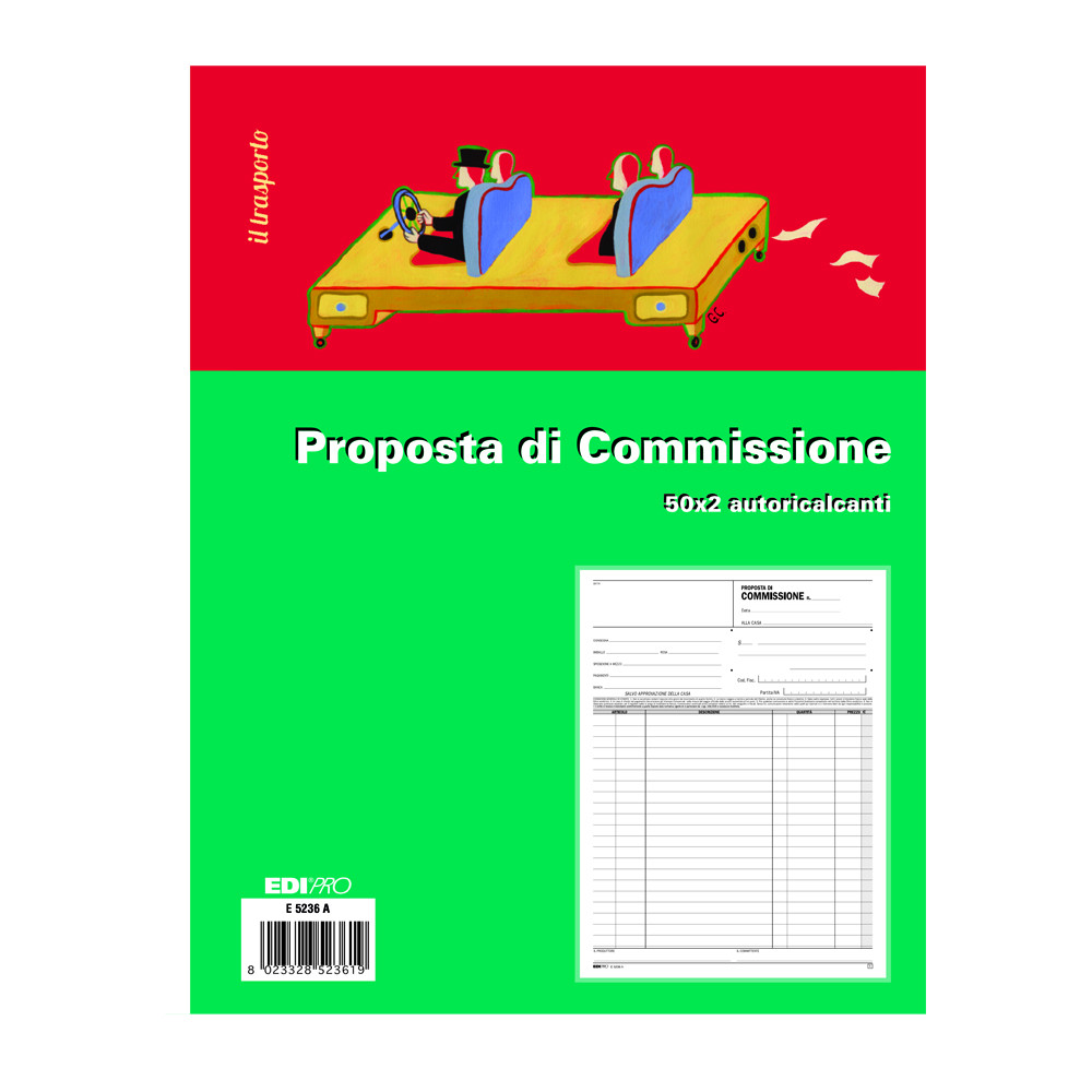 BLOCCO PROPOSTA DI COMMISSIONE A5 50FFx2CP H23X15CM