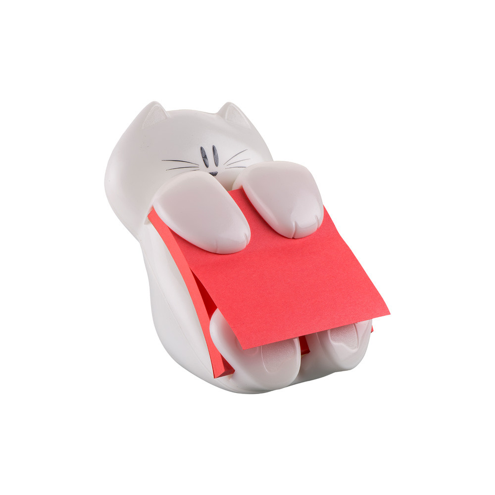 DISPENSER GATTO+RICARICA POST-IT Z-NOTE 76X76 RUBI