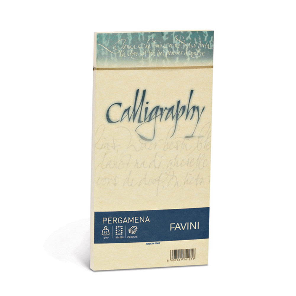 BUSTA FAVINI CALLIGRAPHY PERGAMENA 90GR 11X22CM (CF.25PZ)