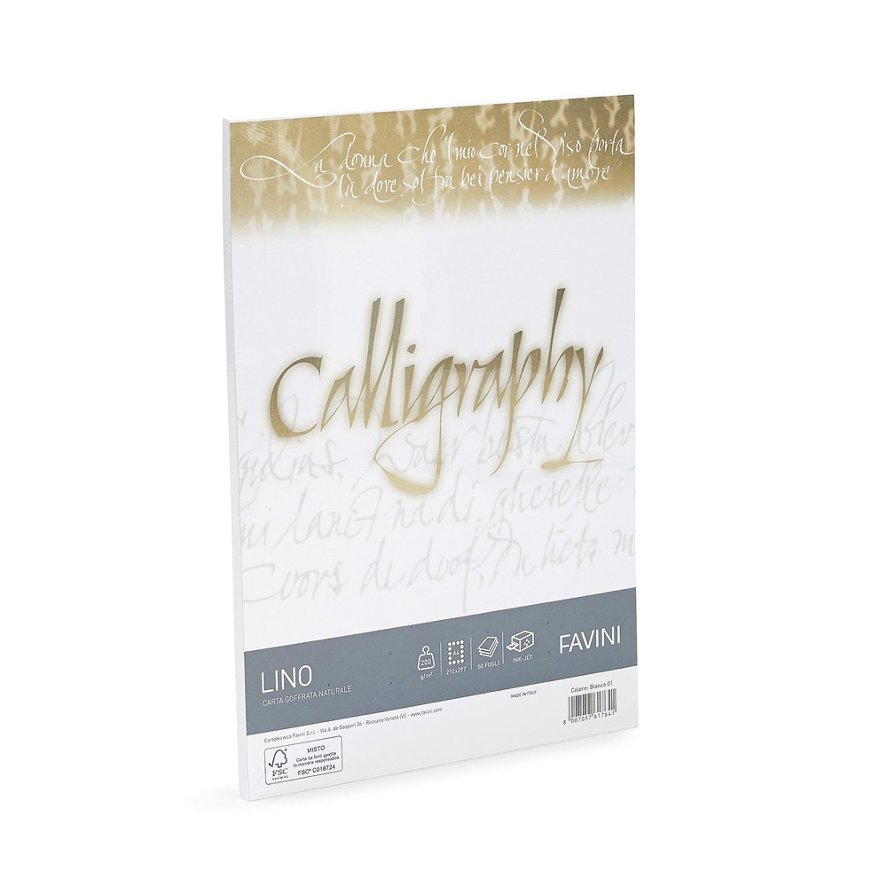 CARTA A4 FAVINI CALLIGRAPHY LINO 200GR (CF.50FF)