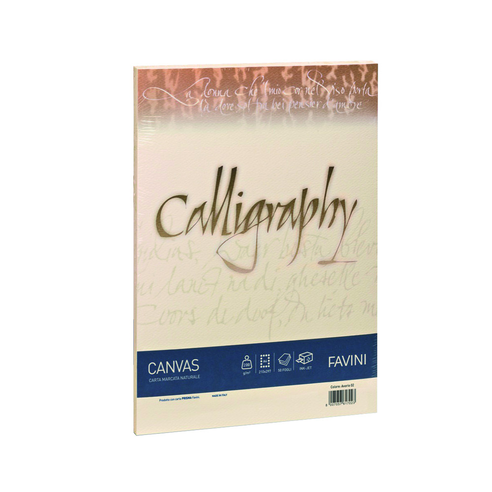 CARTA A4 FAVINI CALLIGRAPHY CANVAS 200GR (CF.50FF)