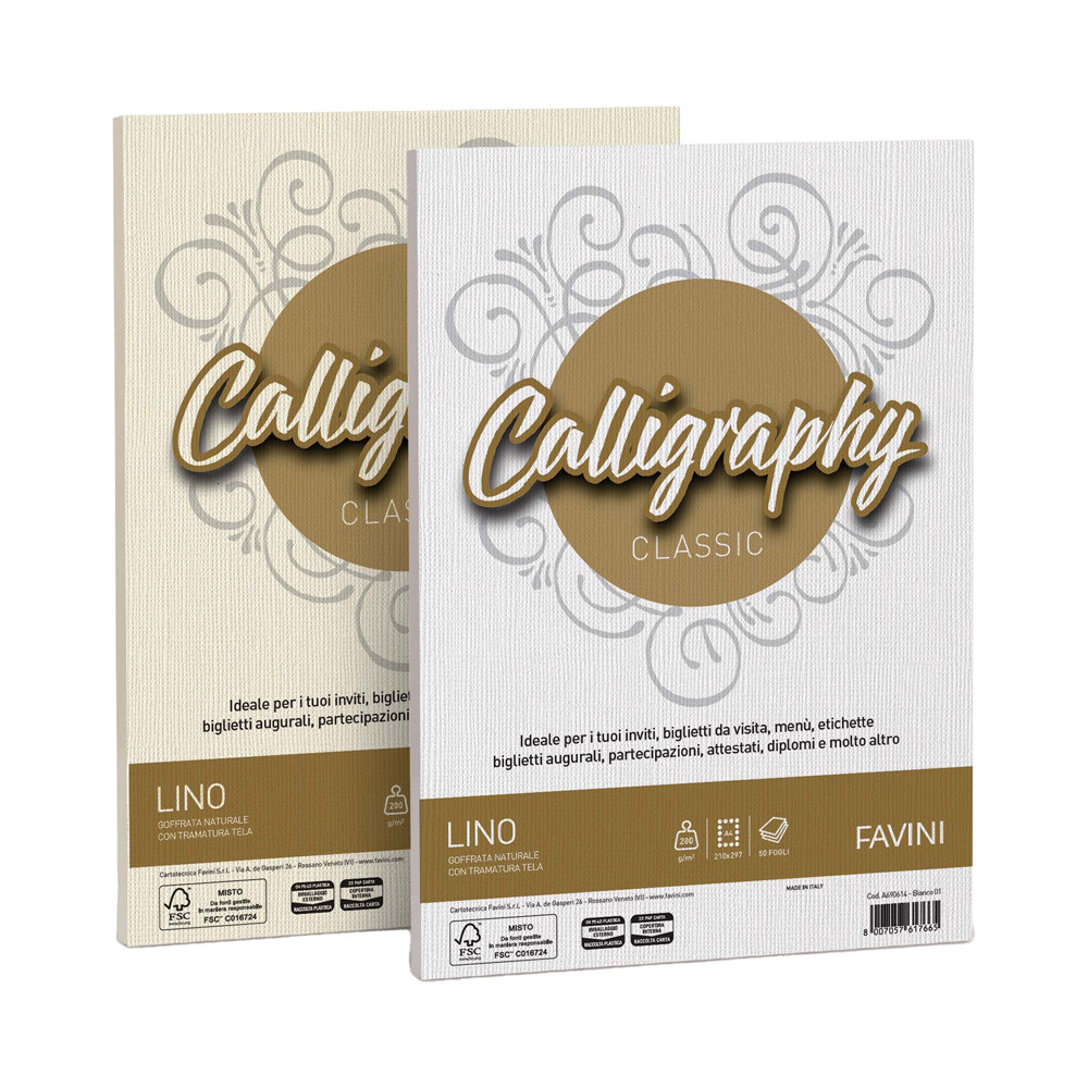 CARTA A4 FAVINI CALLIGRAPHY LINO 120GR (CF.50FF)