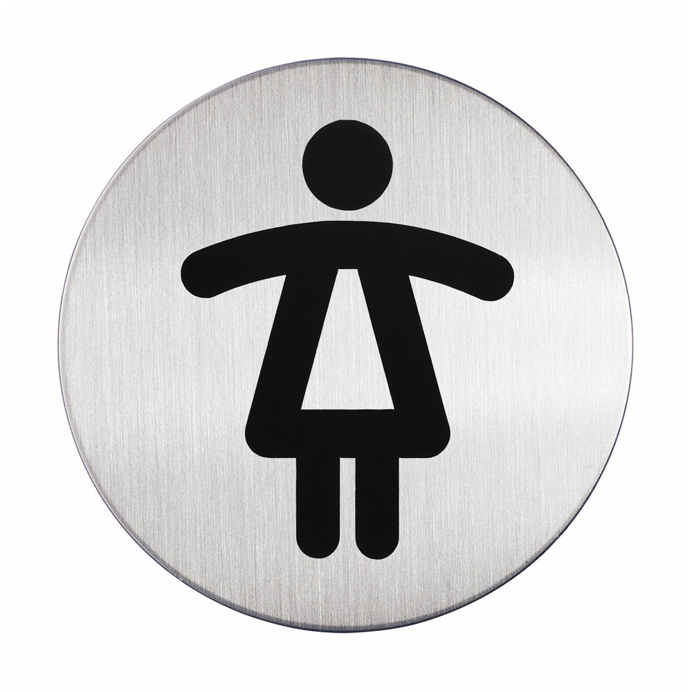 PITTOGRAMMA IN ACCIAIO DIAM.83MM WC DONNE