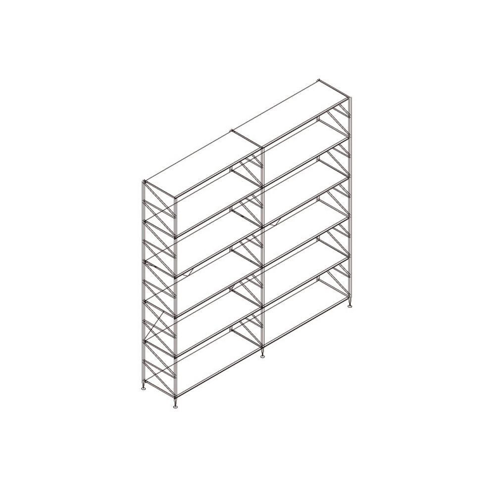 SCAFFALATURA SOCRATE RIP.IN ACCIAI MICROF.196,5LX45X200H