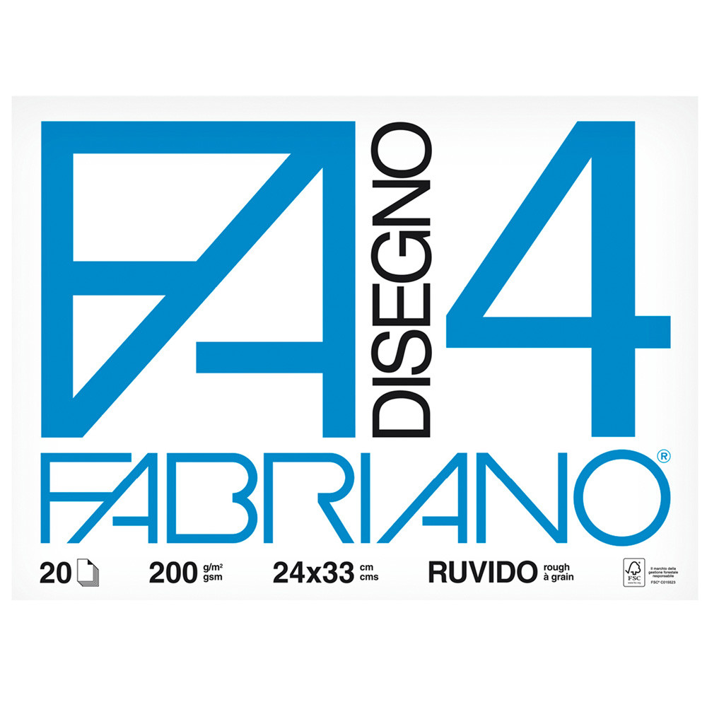 ALBUM FABRIANO F4 DISEGNO RUVIDO 24X33CM 200G/MQ