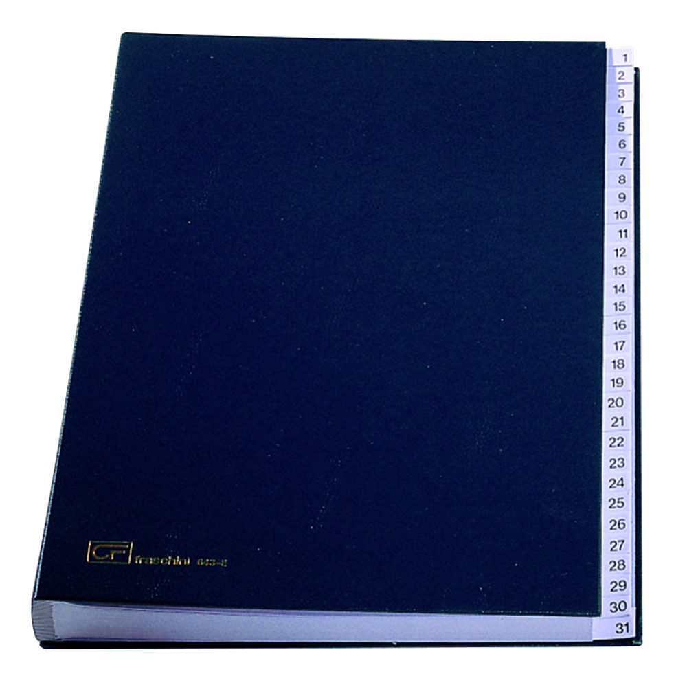 LIBRO MONITORE NUMERICO 1-31 24X34CM 31 SCOMPARTI DORSO A SOFFIETTO COPERTINA DERMOIDE