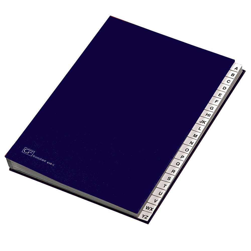 LIBRO MONITORE ALFABETICO A-Z 24X34CM 22 SCOMPARTI DORSO A SOFFIETTO COPERTINA DERMOIDE