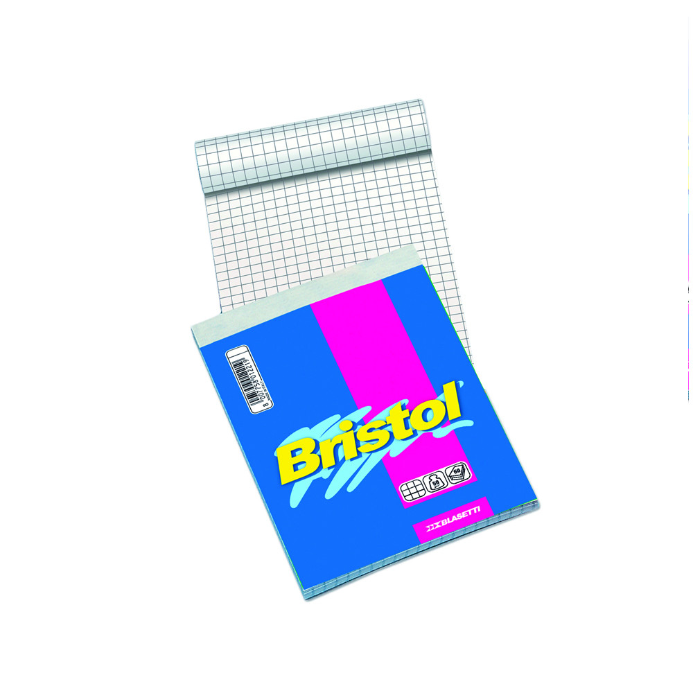 BLOCCO APPUNTI QUADRI 5MM 8X12CM 70FF BRISTOL A7