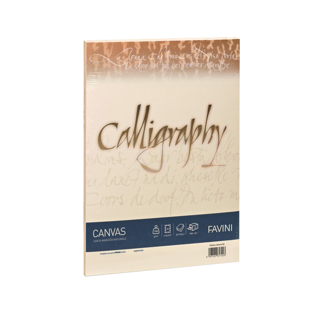 CARTA A4 FAVINI CALLIGRAPHY CANVAS 100GR (CF.50FF)